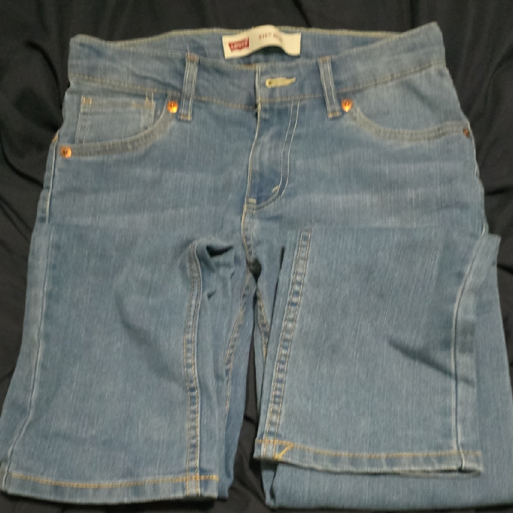 Girls Levi 511 Silm Light Wash Denim Jeans Brand New Never Worn